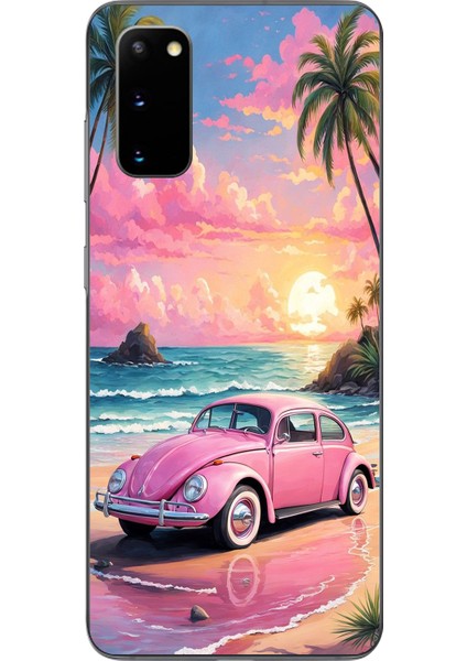 Samsung Galaxy S20 Uyumlu Şeffaf Kılıf Araba Tasarımlı 3