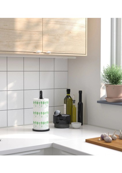 Plastik Tezgah Üstü Havluluk Yükseklik 30 cm Ikea Kağıt Havlu Standı Siyah Havluluk