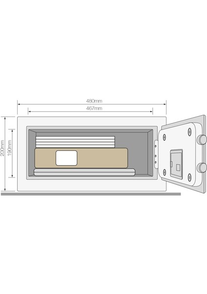 Elektronik Şifreli Parmak Izli Laptop Tipi Çelik Kasa
