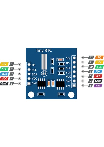 DS1307 Rtc Iıc Zaman Modül Gerçek Zaman Saat I2C 24C32 Eeprom Sn/dakika/saat/gün/ay/yıl/tarih Hesap