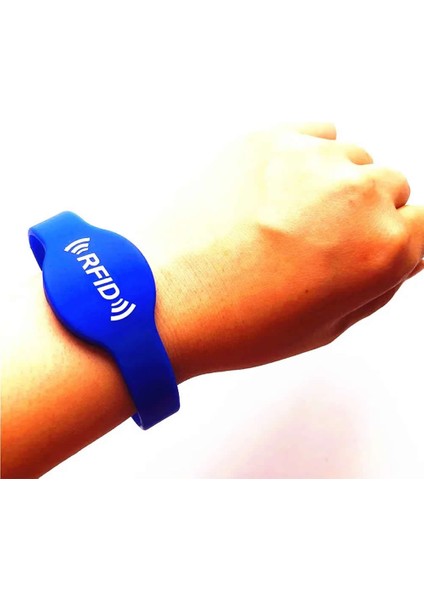 13.56MHZ Rfid Manyetik Bileklik Mavi Su Geçirmez Silikon Proximity Göstergeç 13.56 Mhz Kapı Geçiş