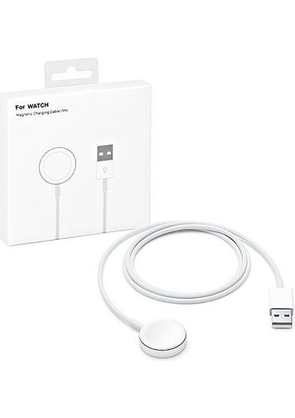 Watch Serisi Uyumlu Akıllı Saat Kablosuz Şarj 1 mt Apple 1 2 3 4 5 6 7 8 9 10 Se Ultra Mıknatslı USB