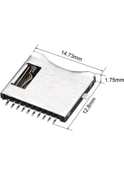 Micro Sd Kart Soketi Hafıza Kartı Microsd Kart Bellek Yaylı Kart Algılayıcı 8 + 2 Pin Konnektör