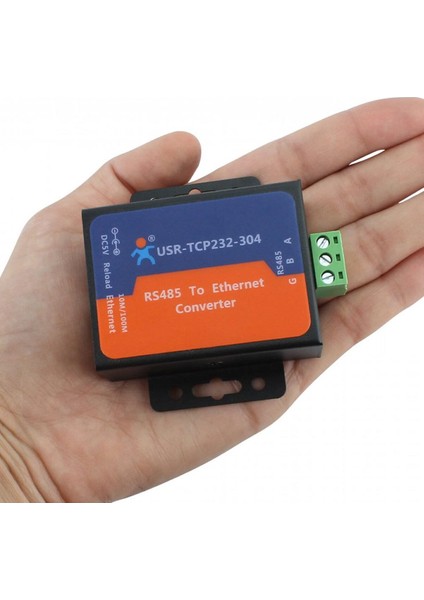 USR-TCP232-304 RS485 To Ethernet Çevirici Modül Metal Kutu Endüstriyel Tip Seri Port Sinyal Çevirici