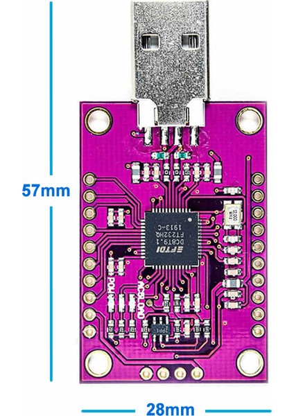 Ftdı FT232HQ USB Çevirici Modül Uart RS232 RS485 Jtag Flash Card Fifo Spı I2C Mpsse 8051