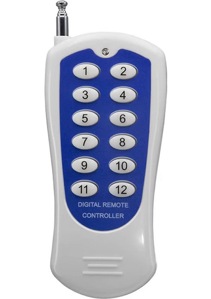 433MHZ Kablosuz Uzaktan Kumanda 12 Buton Teleskopik Anten Garaj Otomatik Kapı Kepenk Bariyer Alarm