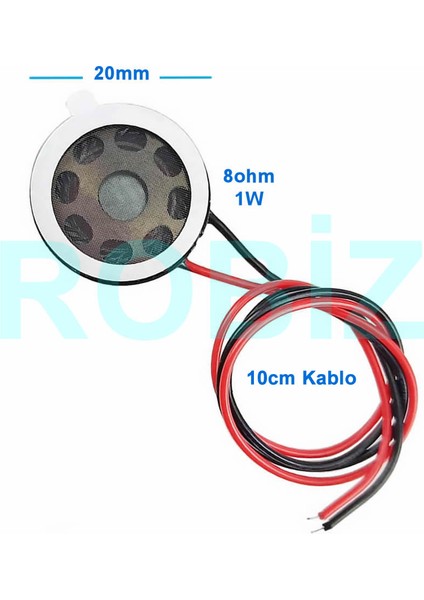 Hoparlör 1W 8ohm 20MM Yuvarlak 10CM Kablolu Mini 2cm Speaker Ses Müzik Amfi Ürün Müze Otomobil Tel indirimleri