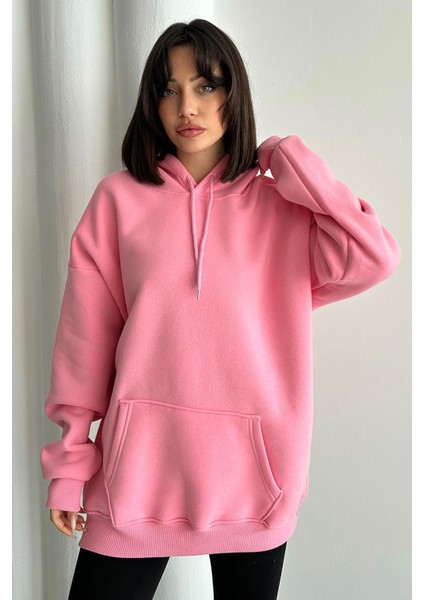 Kadın Kapüşonlu Oversize Sweatshirt modelleri