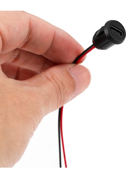 Type C Panel Montaj Dişi Soket 2 Pin 15CM Kablolu Uzatma USB 3.1 Konnektör Araba Kamera Oyuncak