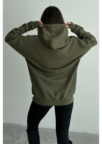 Kadın Kapüşonlu Oversize Sweatshirt