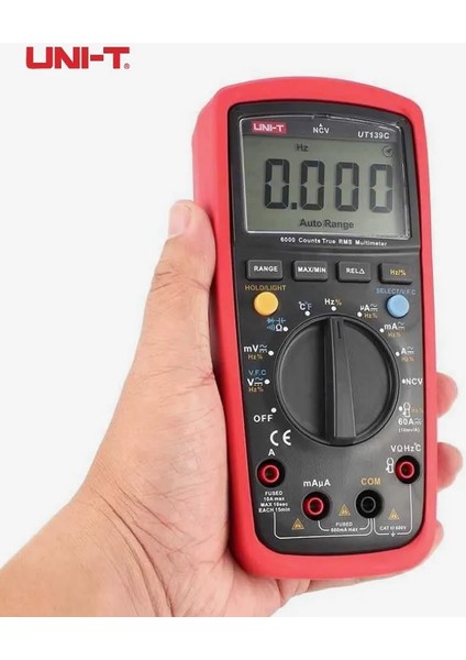 Unı-T UT139C Dijital Multimetre Ncv True Rms Voltmetre Ampermetre Ac Dc Voltaj Akım Direnç Kapasite