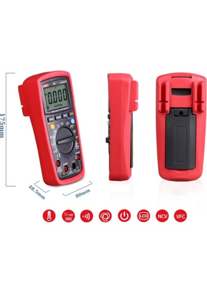 Unı-T UT139C Dijital Multimetre Ncv True Rms Voltmetre Ampermetre Ac Dc Voltaj Akım Direnç Kapasite