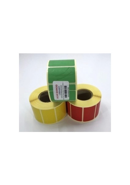 Renkli Termal Barkod Etiketi 30X50 1000 Adet
