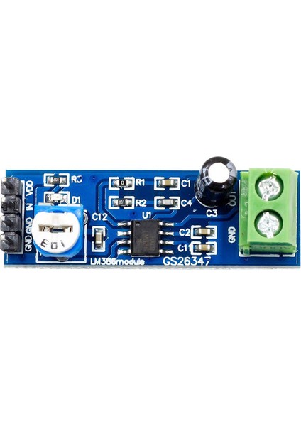 LM386 Ses Kuvvetlendirici Modül Dc 5V / 12V Mono Ayarlanabilir Ses Yükseltici Mikrofon Amfi Amfilik