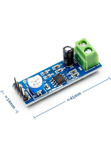 LM386 Ses Kuvvetlendirici Modül Dc 5V / 12V Mono Ayarlanabilir Ses Yükseltici Mikrofon Amfi Amfilik