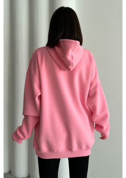 Kadın Kapüşonlu Oversize Sweatshirt
