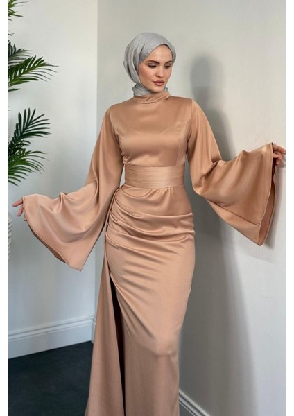 Arabella Pelerinli Saten Balık Abiye Yavru Ağzı modelleri