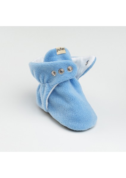 Mavi, Organik Pamuk Astarlı, Bebek Pandufu, Kaydırmaz Tabanlı Ilk Adım Ev Patiği fırsatları