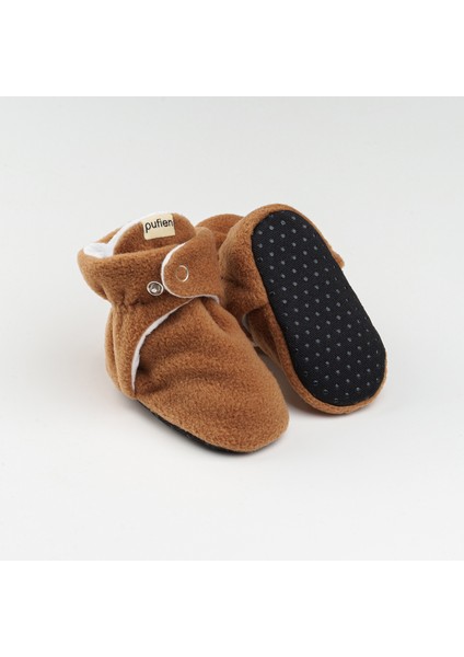 Kahverengi, Organik Pamuk Astarlı, Bebek Pandufu, Kaydırmaz Tabanlı Ilk Adım Ev Patiği fiyatları