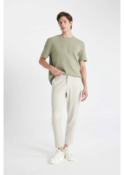 C7508 Tailored Fit Basic Düz Paça Her Yöne Esneyen Cepli Pantolon