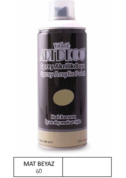 Akrilik Sprey Boya 400 ml Mat Beyaz
