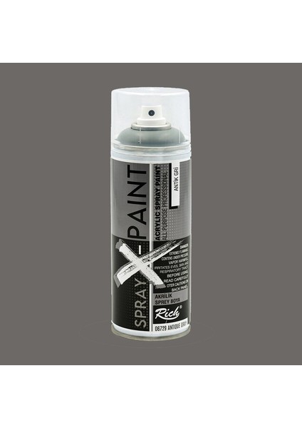 Spray X-Paint Akrilik Sprey Boya 400 ml Antik Gri