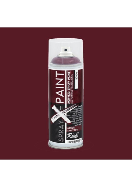 Spray X-Paint Akrilik Sprey Boya 400 ml Bordo