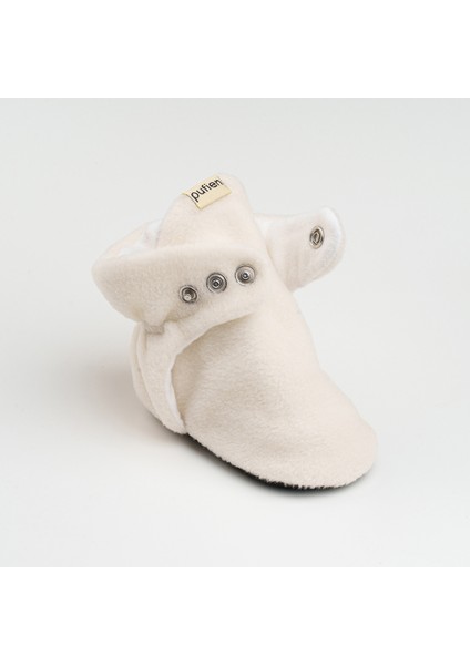 Beyaz, Organik Pamuk Astarlı, Bebek Pandufu, Kaydırmaz Tabanlı Ilk Adım Ev Patiği fırsatları