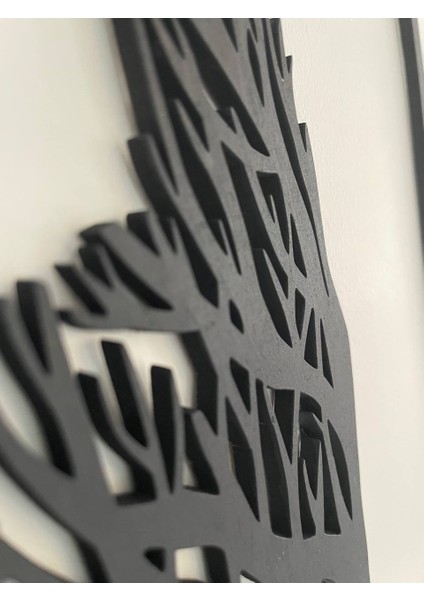 Geometrik Aslan Başı Duvar Dekoru - 4mm Mdf - 50 x 40 cm