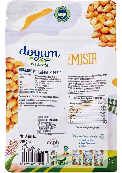 organik cin mısır 500Gr
