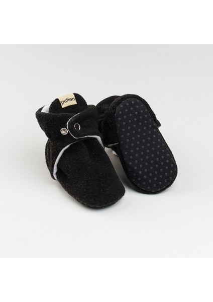 Siyah, Organik Pamuk Astarlı, Bebek Pandufu, Kaydırmaz Tabanlı Ilk Adım Ev Patiği fiyatları