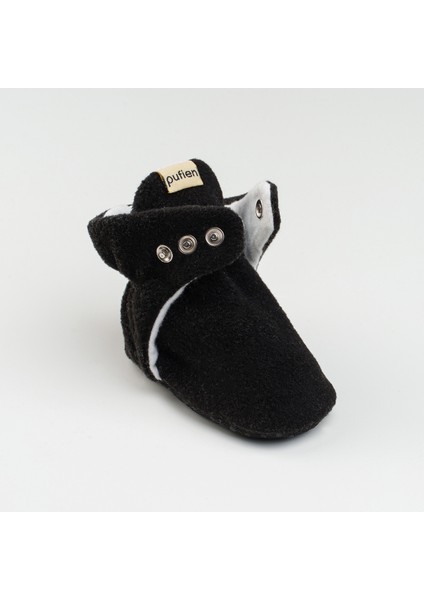 Siyah, Organik Pamuk Astarlı, Bebek Pandufu, Kaydırmaz Tabanlı Ilk Adım Ev Patiği fırsatları
