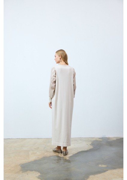 Kadın Merserize Balon Kol Triko Elbise -PMK386 fiyatları