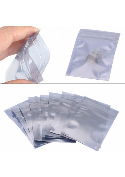 Kilitli Antistatik Poşet 6X9CM 100 Adet Şeffaf Su Toz Geçirmez Koruyucu Esd Metalize Torba fırsatları