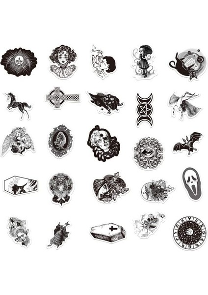 Major Selection Gothic sticker seti - 45 sticker - telefon, bilgisayar ve diğer yüzeylere uygun modelleri