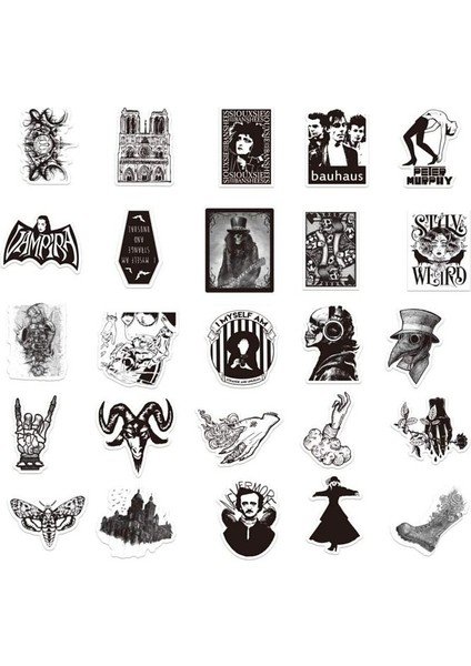 Major Selection Gothic sticker seti - 45 sticker - telefon, bilgisayar ve diğer yüzeylere uygun fırsatları