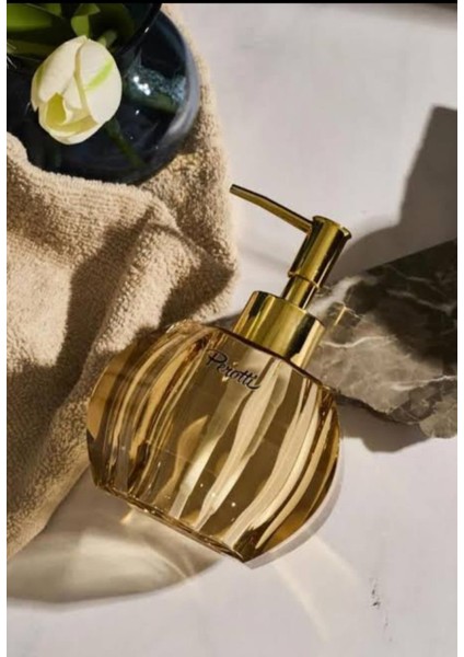 Sıvı Sabunluk Şık Tasarımı İle Lüx Gold Cam Sıvı Sabunluk