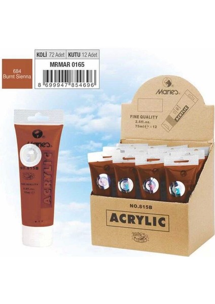 Akrilik Boya 75ML Burnt Sienna