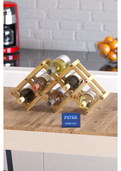 Petekhomelife Ahşap Katlanır Şişe Rafı