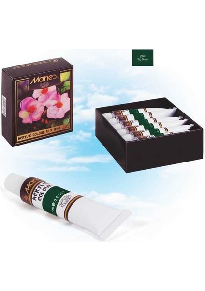 Akrilik Boya Tek Renk 12 ml Sap Yeşil