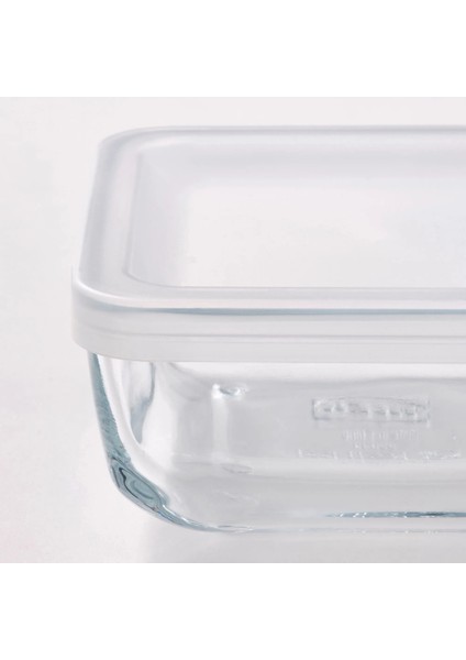 Plastik Kapaklı Cam Saklama Kabı 12X12X6 cm Saklama Şeffaf Kap Hacim: 0,5 Litre modelleri