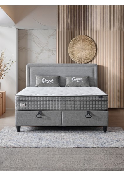 Melisa 3'lü Set (Yatak + Baza + Başlık) Çift Kişilik Set