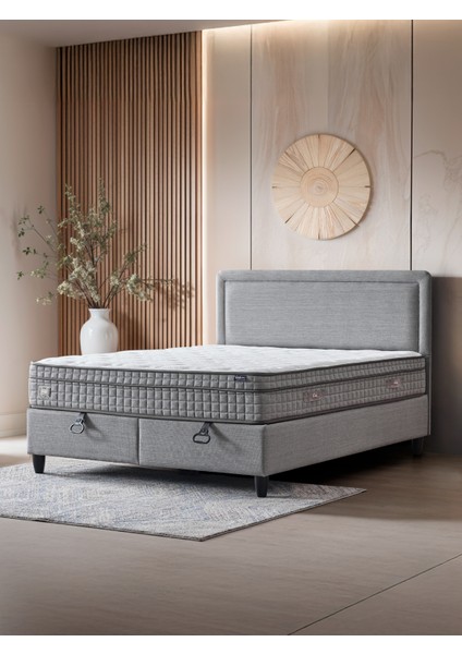 Melisa 3'lü Set (Yatak + Baza + Başlık) Çift Kişilik Set