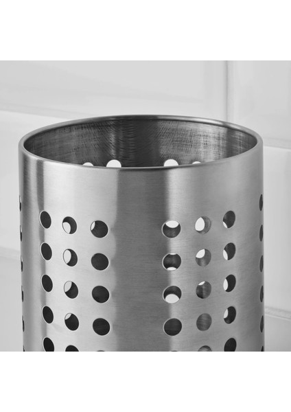 Metal Kaşıklık Çap: 12 Cm Bulaşıklık Paslanmaz Çelik Çatal Bıçaklık Yükseklik: 13.5 Cm fırsatları