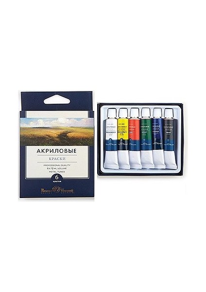 Bruno Visconti Akrilik Boya 6 Renk 12ML No: 70-0012