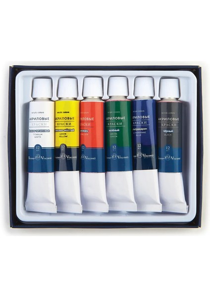 Bruno Visconti Akrilik Boya 6 Renk 12ML No: 70-0012