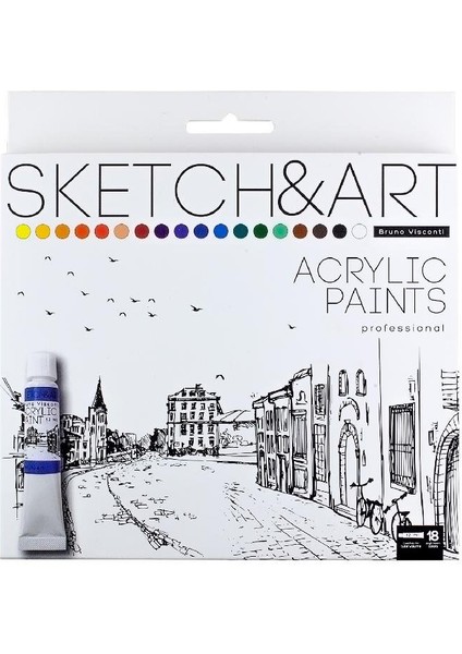 Bruno Visconti Sketch&art Akrilik Boya Seti 18X12ML NO:70-0014