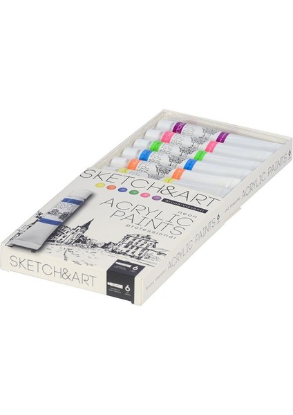 Bruno Visconti Sketch&art Akrilik Boya Seti 6X12ML Neon Renkler NO:70-0064