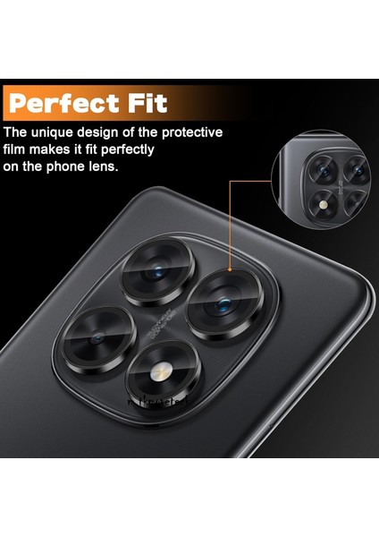 Xiaomi Redmi Note 14 Pro 5g Uyumlu Kamera Koruma Lens Koruyucu Temperli Cam Uygulama Aparatlı Kırılmaz Camı