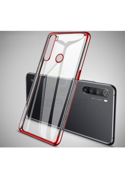 Realme 5i/6i/c3 Kılıf İnce Köşeleri Renkli Şeffaf Silikon